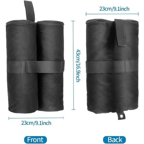 Kueatily Lot De 4 Sacs Poids Pour Pieds De Tonnelle - Pour Auvent De Tente, Parasol, Tonnelles D'ancrage, Trampolines (sable Non Inclus) 4 Kueatily Lot De 4 Sacs Poids Pour Pieds De Tonnelle - Pour Auvent De Tente, Parasol, Tonnelles D'ancrage, Trampolines (sable Non Inclus) – Image 2