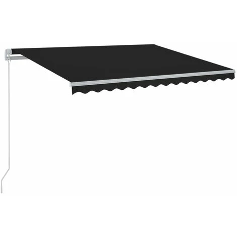 ASUPERMALL Auvent Manuel Retractable Avec LED 300x250 Cm Anthracite 4 ASUPERMALL Auvent Manuel Retractable Avec LED 300x250 Cm Anthracite – Image 2