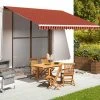 VidaXL Tissu De Remplacement Pour Auvent Orange Et Marron 4,5x3,5 M - Multicolore -Pergola Soldes 34695758 1
