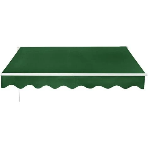 GOPLUS Store Banne Auvent Manuel Rétractable Avec Manivelle En Aluminium Et Polyester, Imperméable, Résistant Aux UV, Pour Terrasse, Bistro, Balcon, Imperméable,300X250CM (Vert) 3 GOPLUS Store Banne Auvent Manuel Rétractable Avec Manivelle En Aluminium Et Polyester, Imperméable, Résistant Aux UV, Pour Terrasse, Bistro, Balcon, Imperméable,300X250CM (Vert)