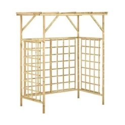 ASUPERMALL Pergola De Jardin Pour Poubelles Doubles Bois De Pin Impregne