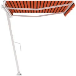 Auvent Automatique Sur Pied 450x300 Cm Orange/marron VidaXL 11 Auvent Automatique Sur Pied 450x300 Cm Orange/marron VidaXL -Pergola Soldes 35098150 5
