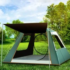 HAPPYSHOPPING Tente De Camping De Plage A Ouverture Rapide Entierement Automatique, Colle Argentee Bleu Ciel Version Basique 215*215*145cm - Colle Argentee Bleu Ciel Version Basique 215*215*145cm -Pergola Soldes 35126094 4