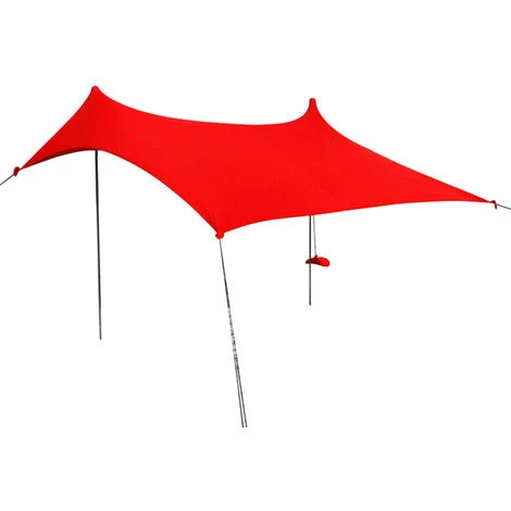 HAPPYSHOPPING Auvent Beach Lycra 210*170*150cm, Rouge - Rouge 7 HAPPYSHOPPING Auvent Beach Lycra 210*170*150cm, Rouge - Rouge – Image 5