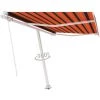 ASUPERMALL Auvent Manuel Retractable Sur Pied 300x250 Cm Orange Et Marron -Pergola Soldes 35499559 1