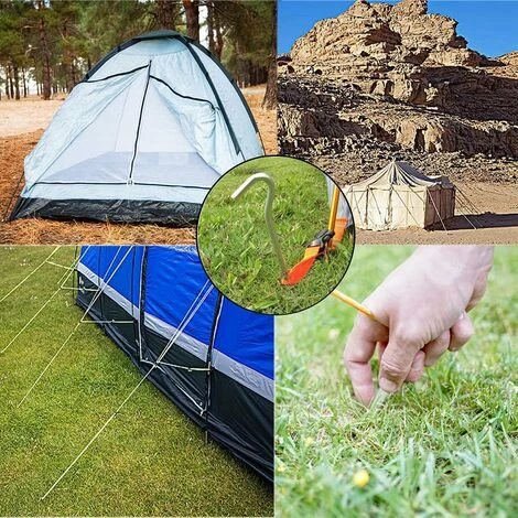 AIDUCHO Sardines Camping, Sardines Piquet Tente, Piquet De Tente, 14 Pièces Clous De Tente, Piquets De Tente En Aluminium Pour Le Camping En Plein Air Jardinage 18 Cm 6 AIDUCHO Sardines Camping, Sardines Piquet Tente, Piquet De Tente, 14 Pièces Clous De Tente, Piquets De Tente En Aluminium Pour Le Camping En Plein Air Jardinage 18 Cm – Image 4