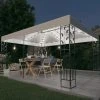VidaXL Tonnelle Avec Double Toit Et Lumières LED 3x4 M Blanc - Blanc 1 VidaXL Tonnelle Avec Double Toit Et Lumières LED 3x4 M Blanc - Blanc -Pergola Soldes 35814008 1