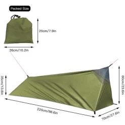 DIYOZZY Camping Sac De Couchage Tente Super Légère Avec Canopée Vert