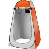 Qdreclod Portable Tente De Douche Camping, Étanche Cabine De Changement Extérieur Tentes De Toilette Abri De Plein Air, 120 * 120 * 180 CM, Comprend Piquet De Tente, Poteau, Corde, Sac De Rangement - Orange -Pergola Soldes 35892426 1