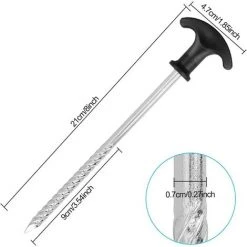 AIDUCHO 6 Pièces Piquets De Camping Antirouille, Piquets à Vis De Camping, Tente Pour Sol Dur Et Piquets D'Auvent, Pour Tente, Pour Jardin, Camping, Voyage, Extérieur -Pergola Soldes 35926431 3