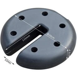 HOMCOM Lot De 4 Poids De Lestage Circulaire Pour Tonnelle Barnum Tente Diamètre 20 Cm épaisseur 4,5 Cm Polyéthylène Noir - Noir -Pergola Soldes 3606305 3