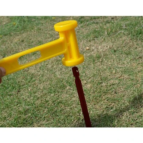 TRIOMPHE Lot De 10 Clous De Sol Pour Tente, Avec Corde Coupe-Vent, Extracteur De Clous, Marteau En Plastique, Boucle à Double œil, Pour La Tente De Camping En Plein Air, Les Auvents, La Randonnée.(Argent) 6 TRIOMPHE Lot De 10 Clous De Sol Pour Tente, Avec Corde Coupe-Vent, Extracteur De Clous, Marteau En Plastique, Boucle à Double œil, Pour La Tente De Camping En Plein Air, Les Auvents, La Randonnée.(Argent) – Image 4