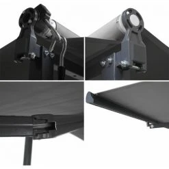 HAPPY GARDEN Store Double Pente FRENE Sur Pieds 3,95 X 3 M - Toile Grise Et Structure Grise - Gris 8 HAPPY GARDEN Store Double Pente FRENE Sur Pieds 3,95 X 3 M - Toile Grise Et Structure Grise - Gris -Pergola Soldes 36248598 3