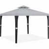 AUTRES Tonnelle De Jardin 3 X 4 M En Résine Tressée - Toit En Polyester - Gris -Pergola Soldes 36494180 1