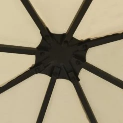 ASUPERMALL Tonnelle Avec Guirlande Lumineuse 3x3 M Creme -Pergola Soldes 36746671 4