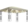 ASUPERMALL Tonnelle Avec Guirlande Lumineuse 3x4 M Creme 2 ASUPERMALL Tonnelle Avec Guirlande Lumineuse 3x4 M Creme -Pergola Soldes 36746672 1