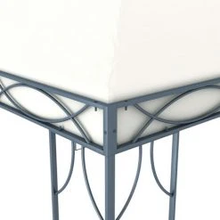 ASUPERMALL Tonnelle Avec Guirlande Lumineuse 300x300 Cm Creme -Pergola Soldes 36746693 4