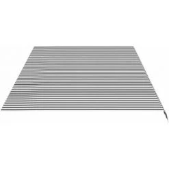 ASUPERMALL Tissu De Remplacement Pour Auvent Anthracite Et Blanc 6x3 M -Pergola Soldes 36747074 4