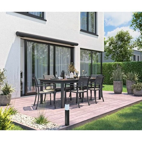 OVIALA Store Banne Coffre Integral Aluminium Gris 3x2.5m - Gris 5 OVIALA Store Banne Coffre Integral Aluminium Gris 3x2.5m - Gris – Image 3