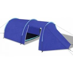 ASUPERMALL Tente De Camping Pour 4 Personnes Bleu Marine/bleu Clair -Pergola Soldes 36818710 5