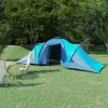 ASUPERMALL Tente De Camping 6 Personnes Bleu Et Bleu Clair -Pergola Soldes 36819181 1