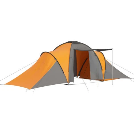 ASUPERMALL Tente De Camping 6 Personnes Gris Et Orange 4 ASUPERMALL Tente De Camping 6 Personnes Gris Et Orange – Image 2