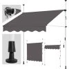Tillvex Store Banne Manuel Gris 150cm Rétractable Avec Manivelle Pour Le Balcon | Marquise De Terrasse Sans Percement | Marquise Soleil De Balcon Auvent Téléscopique -Pergola Soldes 36870724 1