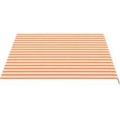 VidaXL Tissu De Remplacement Pour Auvent Jaune Et Orange 4x3 M - Jaune -Pergola Soldes 37035259 4