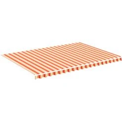 VidaXL Tissu De Remplacement Pour Auvent Jaune Et Orange 5x3,5 M - Jaune -Pergola Soldes 37035272 2