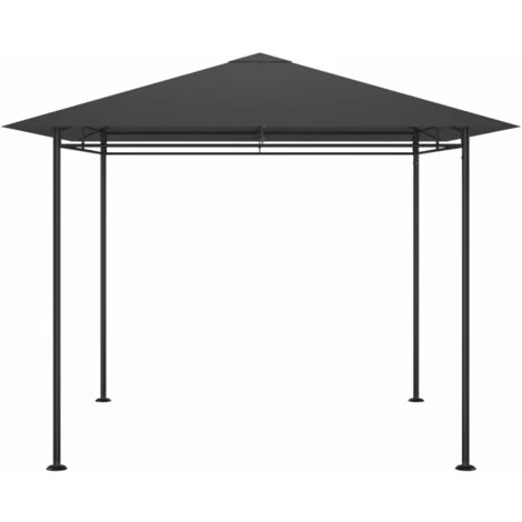 VidaXL Belvédère 3x3x2,7 M Anthracite 180 G/m² - Anthracite 4 VidaXL Belvédère 3x3x2,7 M Anthracite 180 G/m² - Anthracite – Image 2