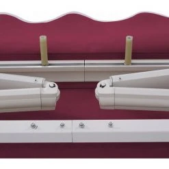 HELLOSHOP26 Store Banne Rétractable 3 X 2,5 M Avec Tissu Résistant Aux Uv Et à L'eau Cadre En Aluminium Pour Terrasse Balcon Vin Rouge - Or -Pergola Soldes 37250620 3