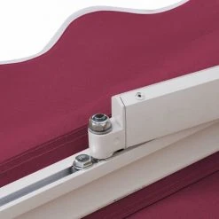 HELLOSHOP26 Store Banne Rétractable 3 X 2,5 M Avec Tissu Résistant Aux Uv Et à L'eau Cadre En Aluminium Pour Terrasse Balcon Vin Rouge - Or -Pergola Soldes 37250620 5
