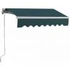 HELLOSHOP26 Store Banne Rétractable 3 X 2,5 M Avec Tissu Résistant Aux UV Et à L'eau Cadre En Aluminium Pour Terrasse Balcon Vert - Or -Pergola Soldes 37250626 1