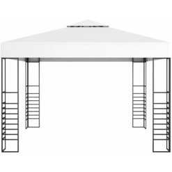 ASUPERMALL Chapiteau De Jardin Avec Guirlande Lumineuse 3x3 M Blanc -Pergola Soldes 37432121 3