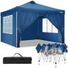 BETTER MAISON 3x3M Tente De Camping Extérieur étanche Régleble Hauteur Avec 4 Panneaux Latéraux à Angle Droit Bleu - Bleu -Pergola Soldes 37649735 1
