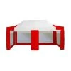 INTEROUGE 3 Baches Panoramiques 3x6m + 2 Porte Polyester 300g/m² Blanc Et Rouge -Pergola Soldes 37954535 1