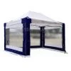 INTEROUGE 3 Baches Panoramiques 3x4,5m + 1 Porte Polyester 300g/m² Blanc Et Bleu -Pergola Soldes 37954584 1
