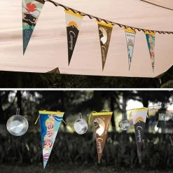 ASUPERMALL Drapeau De Camp En Plein Air Fanion Equipement De Camping Camping Tente Drapeau Decoration Triangulaire Bunting Pique-Nique Maison Fete Tente Drapeau, Type1 9 ASUPERMALL Drapeau De Camp En Plein Air Fanion Equipement De Camping Camping Tente Drapeau Decoration Triangulaire Bunting Pique-Nique Maison Fete Tente Drapeau, Type1 -Pergola Soldes 37954757 3