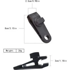 ECHOO Clip De Bâche, Tente Pince Bâche, Mousqueton, Corde élastique, Pour Bâche, Camping, Auvents, La Couverture De Voiture, Lot De 10 (30Pcs) 8 ECHOO Clip De Bâche, Tente Pince Bâche, Mousqueton, Corde élastique, Pour Bâche, Camping, Auvents, La Couverture De Voiture, Lot De 10 (30Pcs) -Pergola Soldes 37995051 2