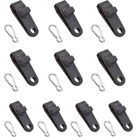 ECHOO Clip De Bâche, Tente Pince Bâche, Mousqueton, Corde élastique, Pour Bâche, Camping, Auvents, La Couverture De Voiture, Lot De 10 (20Pcs) 3 ECHOO Clip De Bâche, Tente Pince Bâche, Mousqueton, Corde élastique, Pour Bâche, Camping, Auvents, La Couverture De Voiture, Lot De 10 (20Pcs)