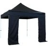 INTEROUGE Cote Entree Avec Fermeture 4m Polyester 300g/m² Noir -Pergola Soldes 38055685 1