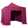 INTEROUGE Baches Laterales 3x3m 3 Pleins + 1 Porte Polyester 300g/m² Violine -Pergola Soldes 38055955 1