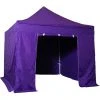 INTEROUGE Baches Laterales 3x3m 3 Pleins + 1 Porte Polyester 300g/m² Violet -Pergola Soldes 38055976 1