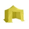 INTEROUGE Baches Laterales 3x3m 3 Pleins + 1 Porte PVC 520g/m² Jaune -Pergola Soldes 38055981 1