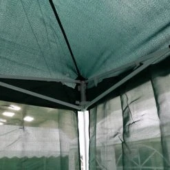 INTEROUGE Baches Laterales 3x4,5m 2 Fenetres + 2 Portes Polyester 180g/m² Vert -Pergola Soldes 38056008 3