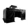INTEROUGE Baches Laterales 3x4,5m 3 Pleins + 1 Porte PVC 520g/m² Noir -Pergola Soldes 38056020 1