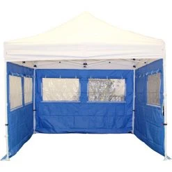 INTEROUGE 4,5m Bache 2 Fenetres Avec Rideau Polyester 300g/m² Blanc -Pergola Soldes 38056497 4