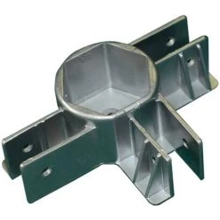 INTEROUGE Jonction Pied Milieu A 3 Entrees Pour Tente ALU50.