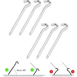 Clous En Aluminium Pour Auvent CampingClous Tente En Aluminium14 PièCes 18 Cm Piquets Tente Crochets Tente MéTal Piquets Aluminium Piquets Pour Sols Durs,IdéAl Pour Jardin,Camping,PêChe Et Tentes GrooFoo -Pergola Soldes 38228175 5