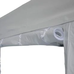 INTEROUGE Cote Entree Avec Fermeture 4M Pvc 520G/M² Blanc -Pergola Soldes 38395485 3